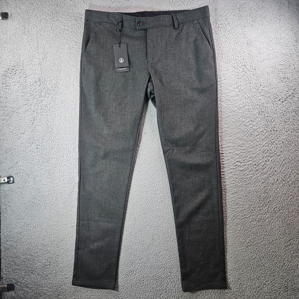 $140 NEW Haight & Ashbury Dress Pants Men 36 x 32 Flat Front Gray